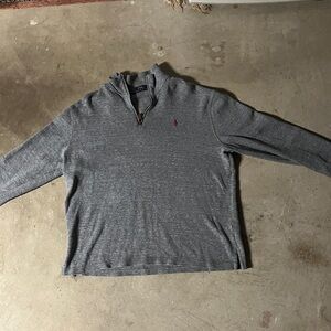 Polo by Ralph Lauren Gray Quarter Zip Up Sweater